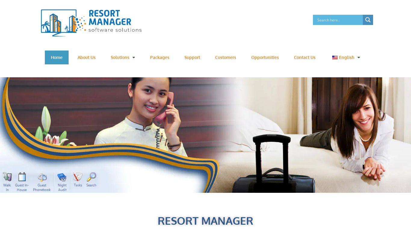 Resort Manager Landing page