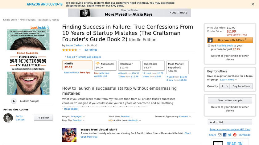 Finding Success in Failure Landing Page