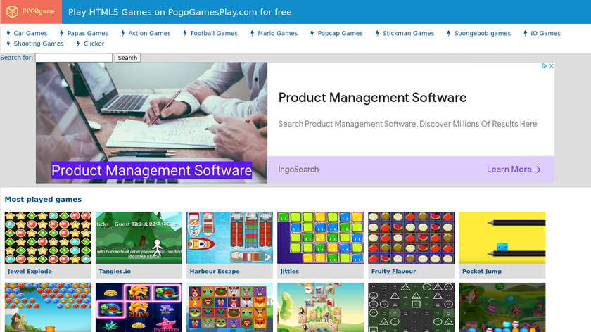 Bookworm (by PopCap) Landing Page