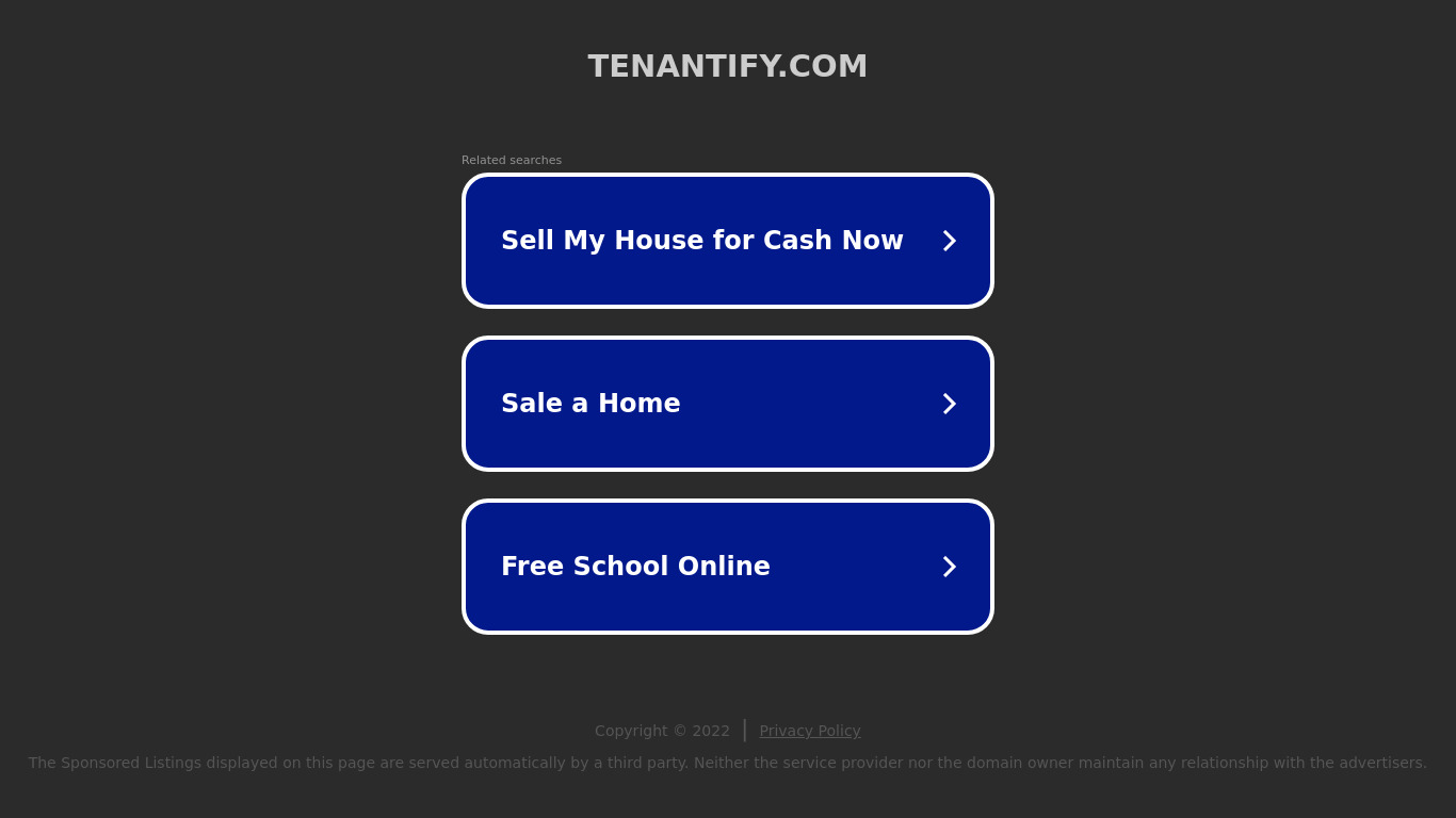Tenantify Landing page