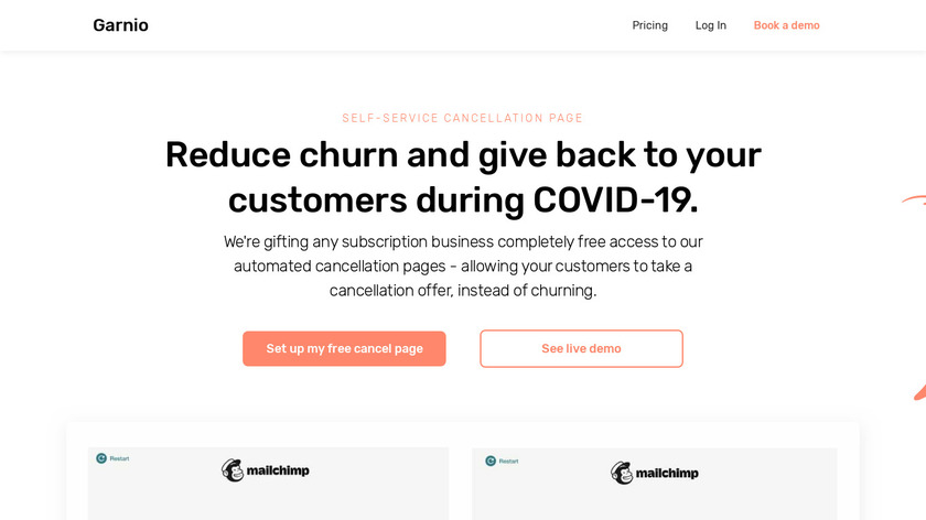 Reduce Covid-19 customer churn Landing Page