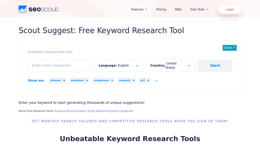 Scout Suggest Landing Page
