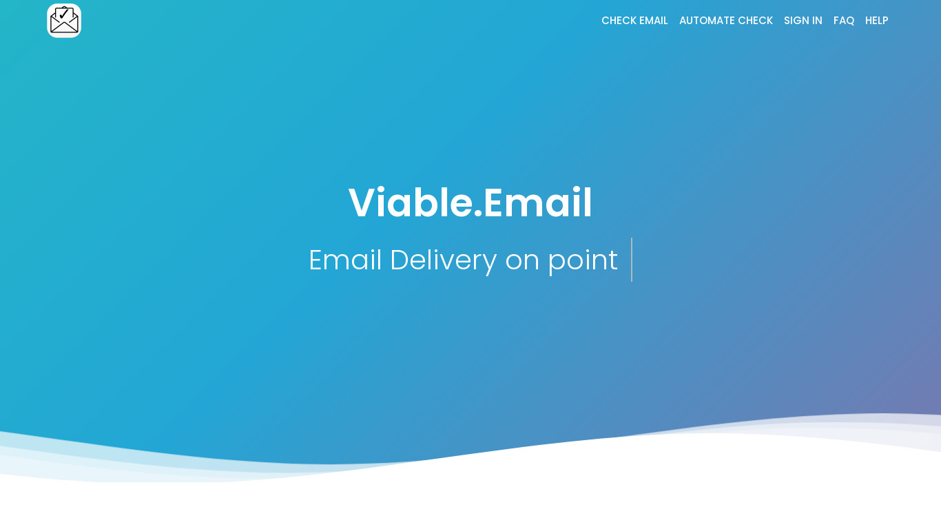 Viable.Email Landing page
