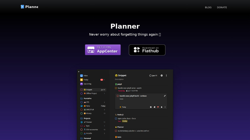 Planner Landing Page