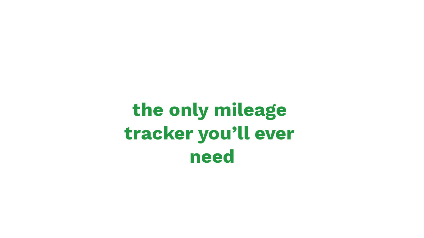 MILO Mileage Tracker Landing page