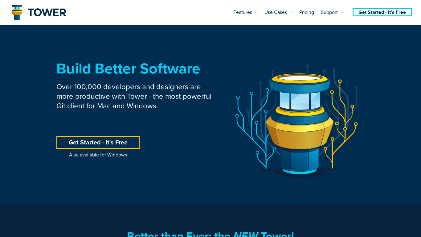 Tower 4 for Mac Landing page