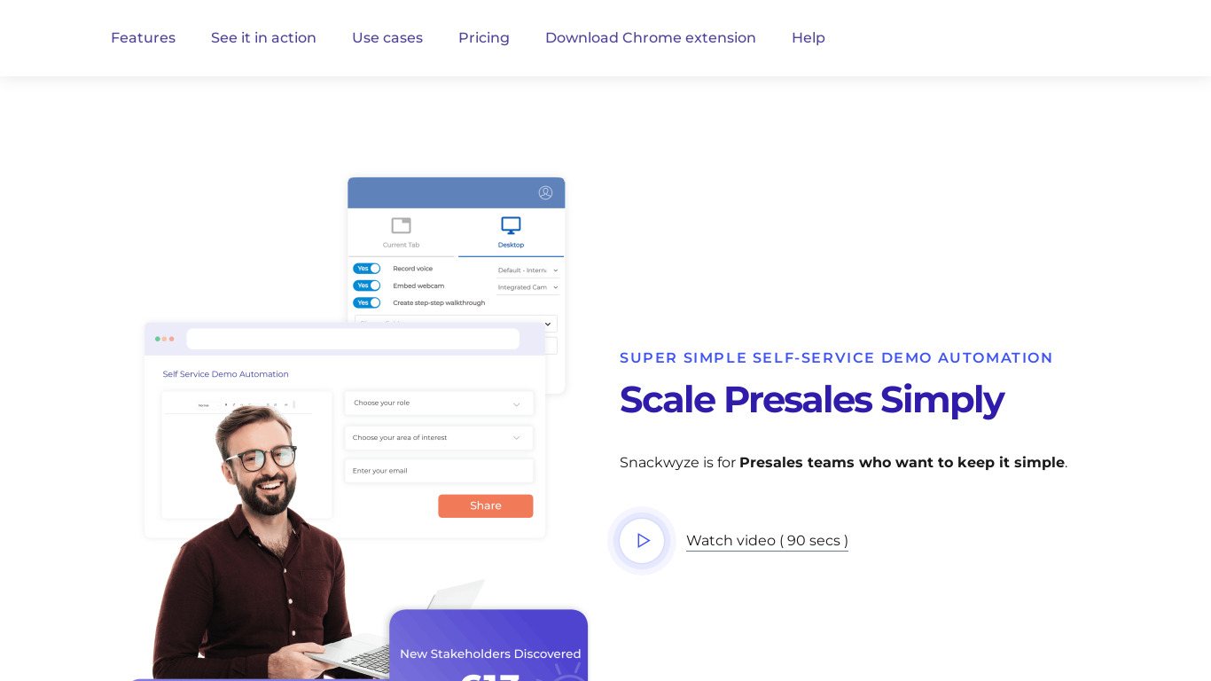 Snackwyze Landing page