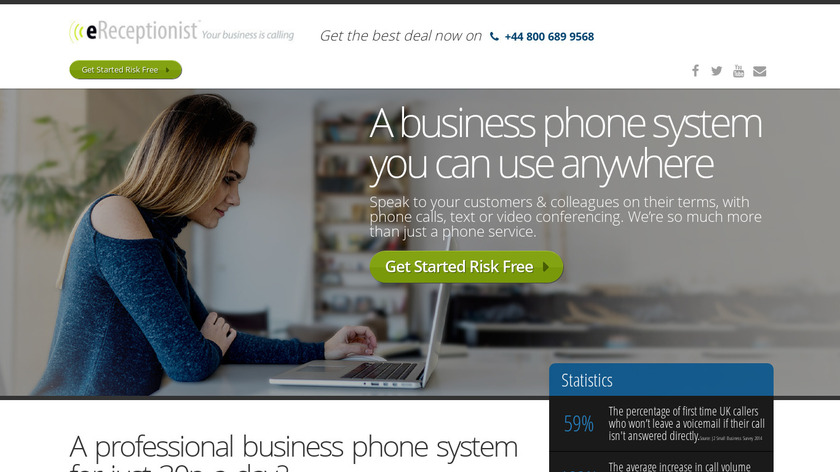 eReceptionist Landing Page