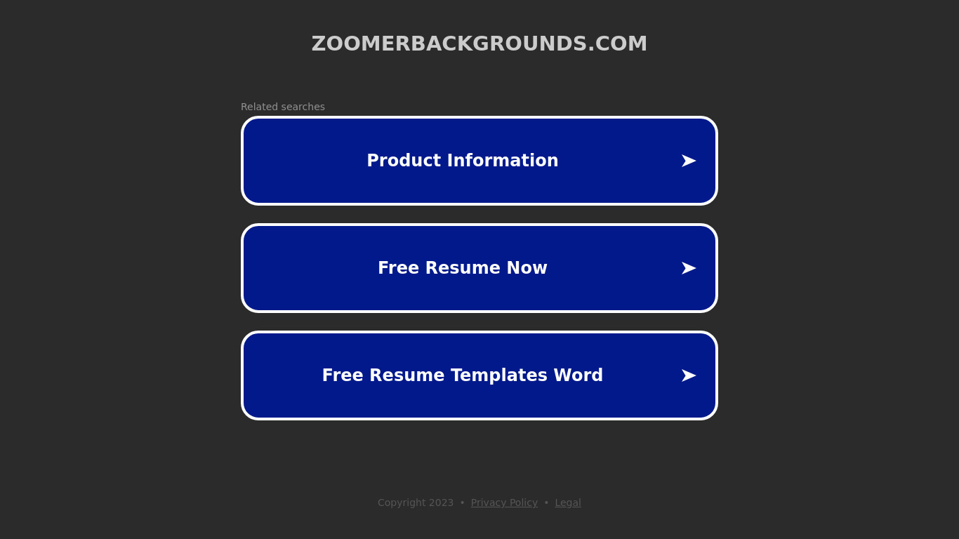 ZoomerBackgrounds Landing page