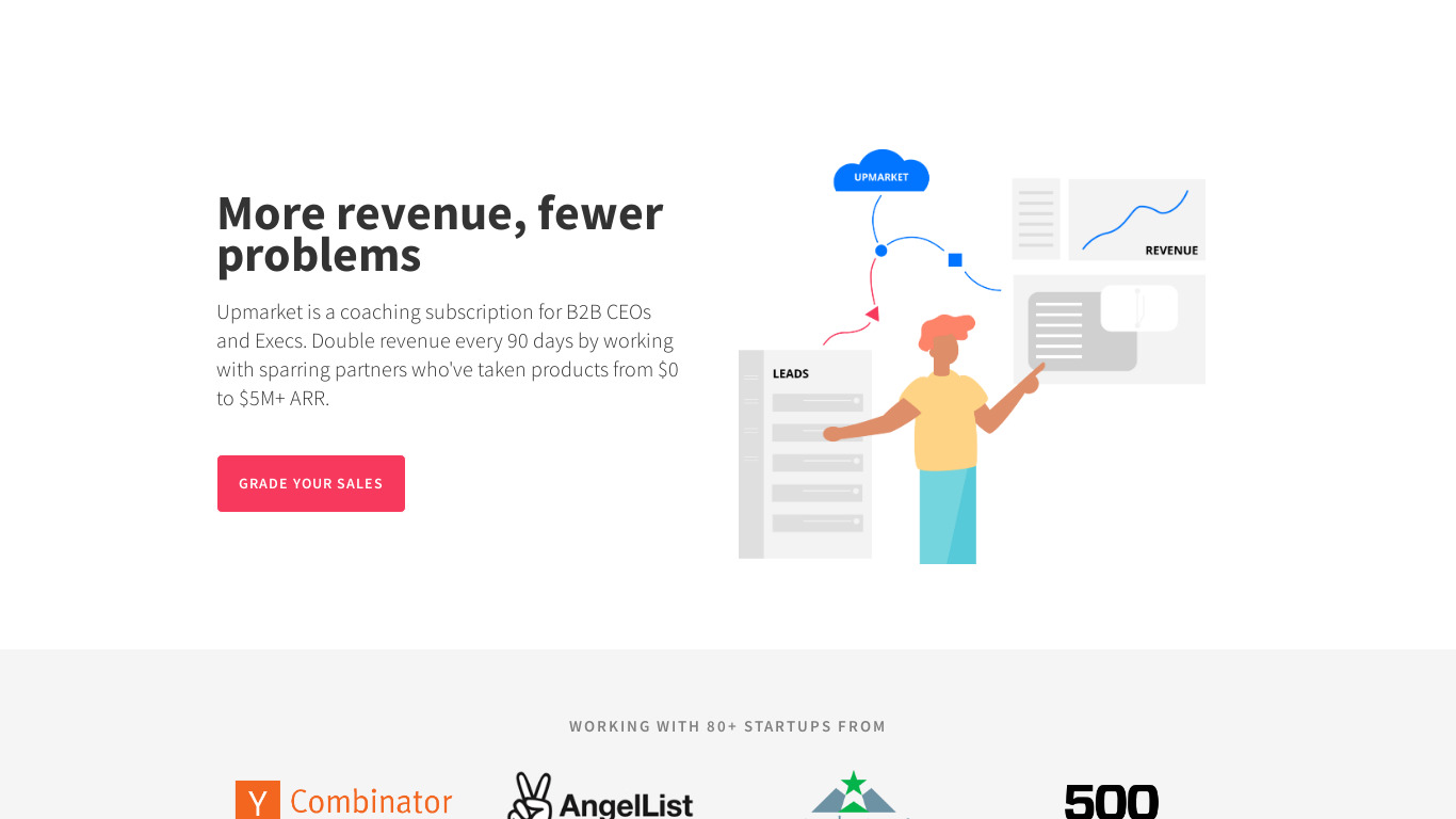 Startup Sales Course Landing page