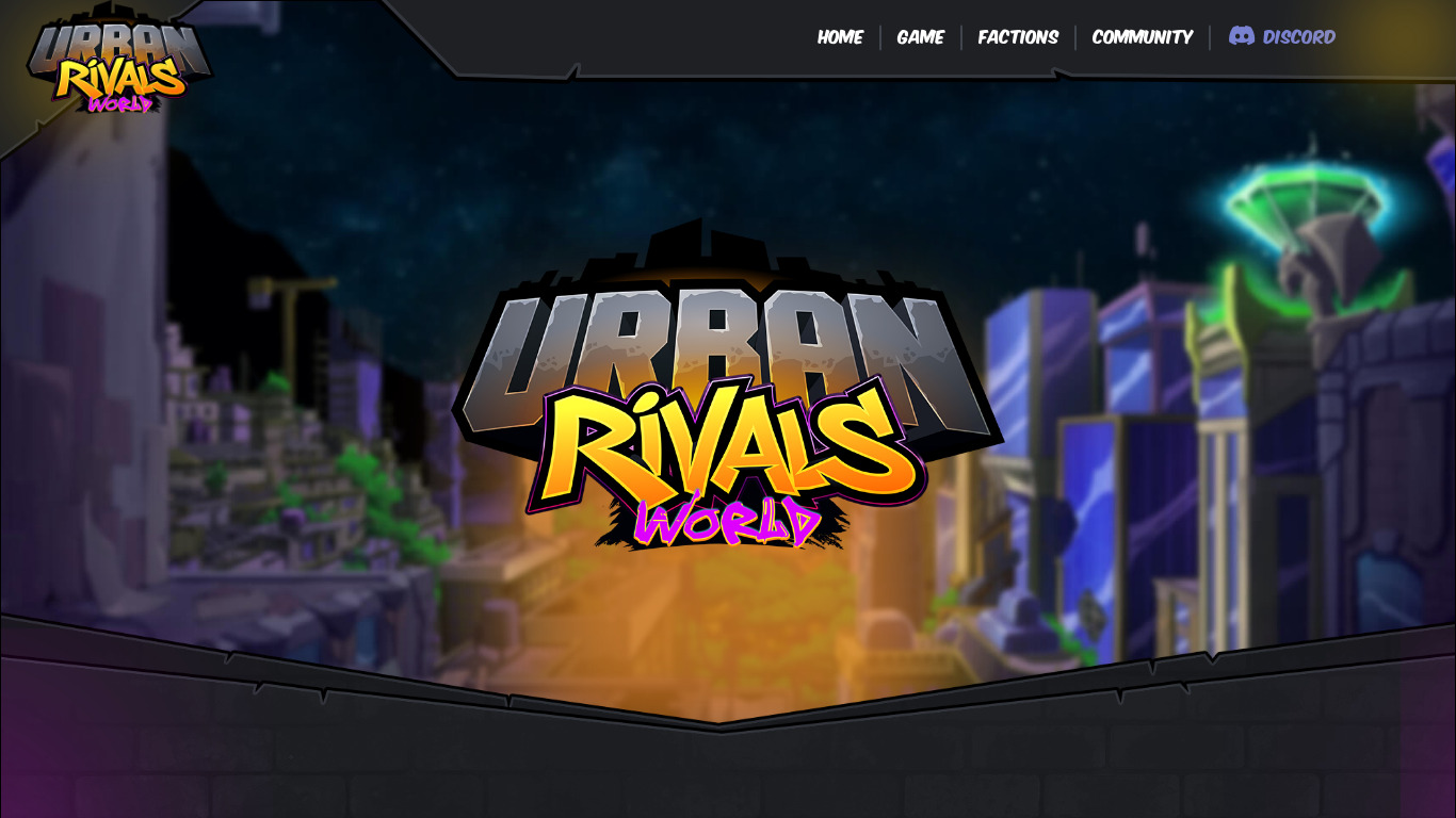 Urban Rivals Landing page