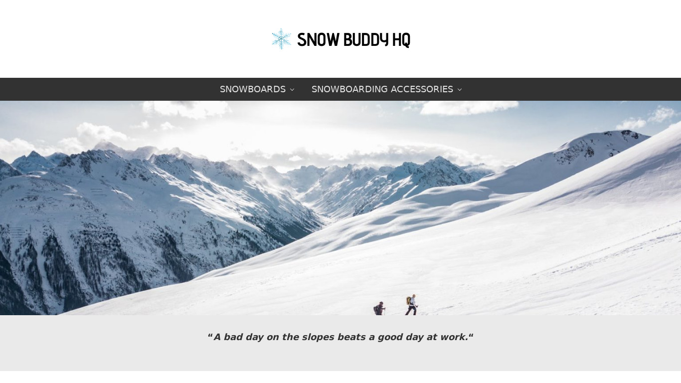 snowbuddy Landing page