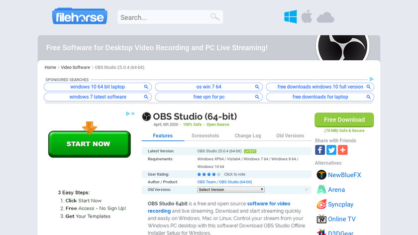 OBS Studio 1 Landing Page