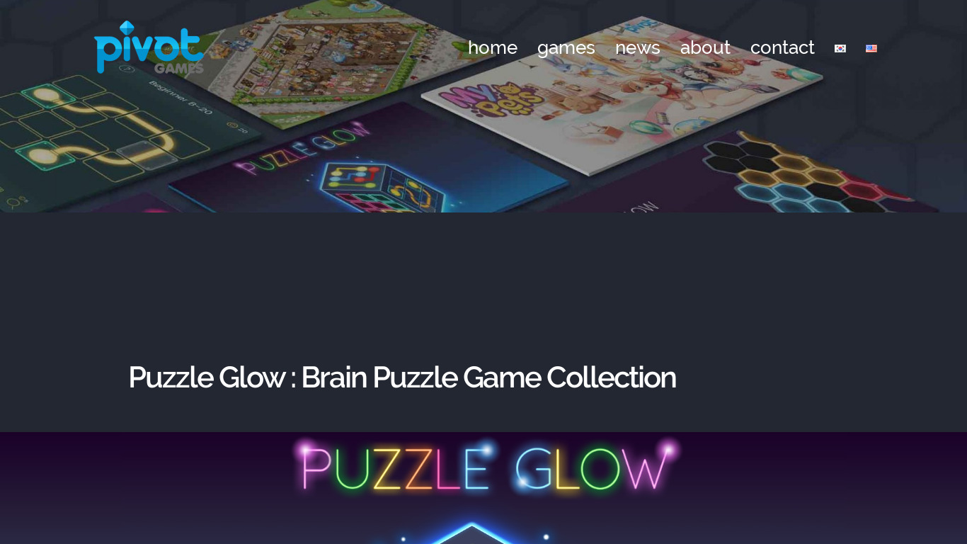 Puzzle Glow Landing page