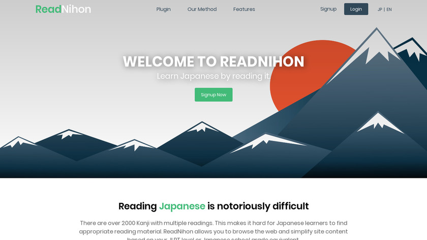 ReadNihon Landing Page