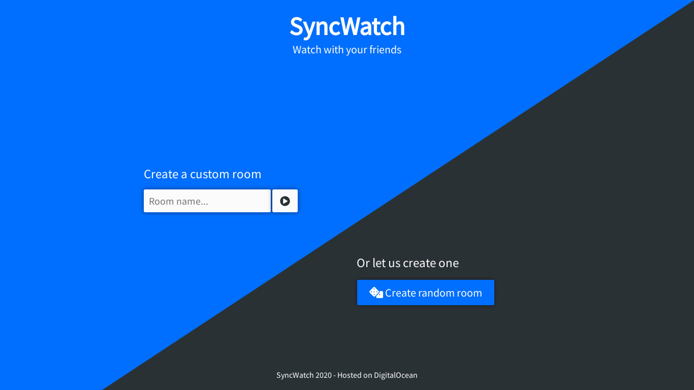 SyncWatch.Video Landing page