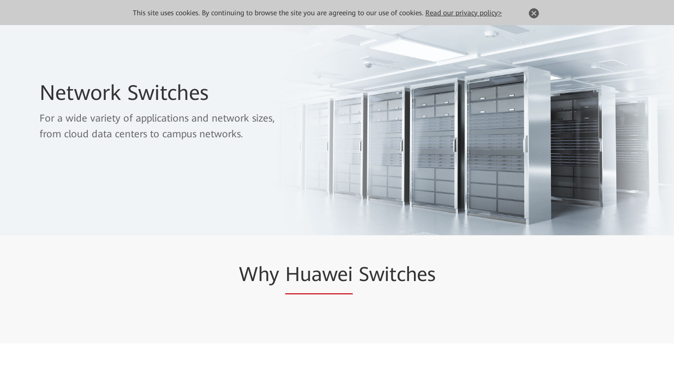 Huawei Chassis Switches Landing page