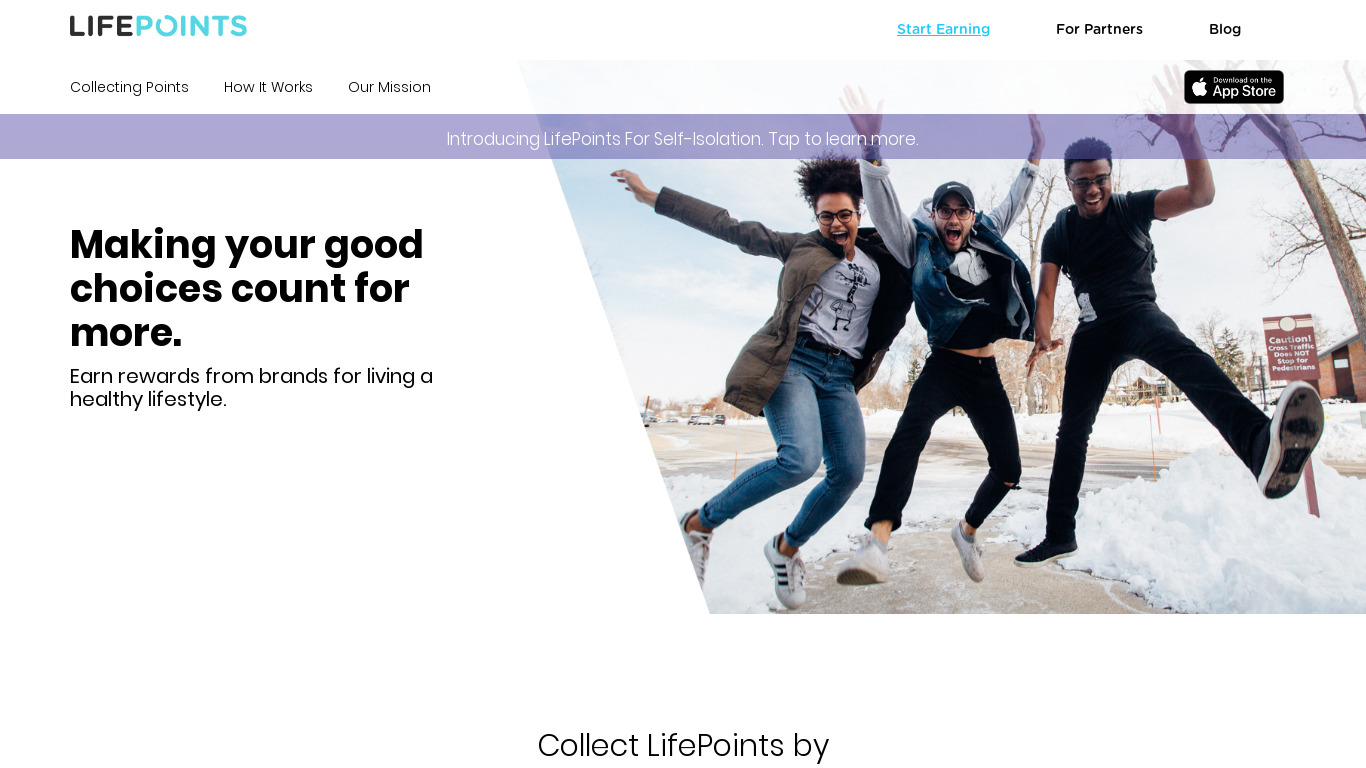 LifePoints.ca Landing page