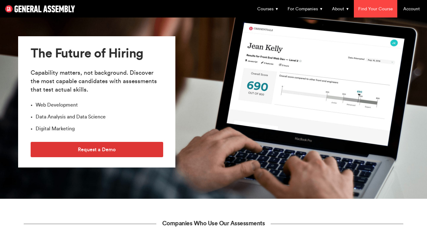 Credentialing Network Landing page