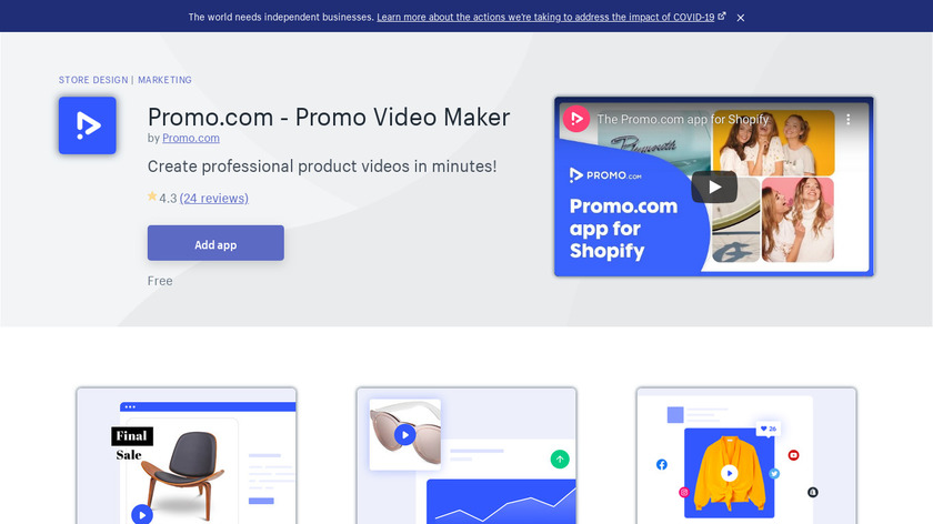 Promo Video Maker for Shopify Landing Page