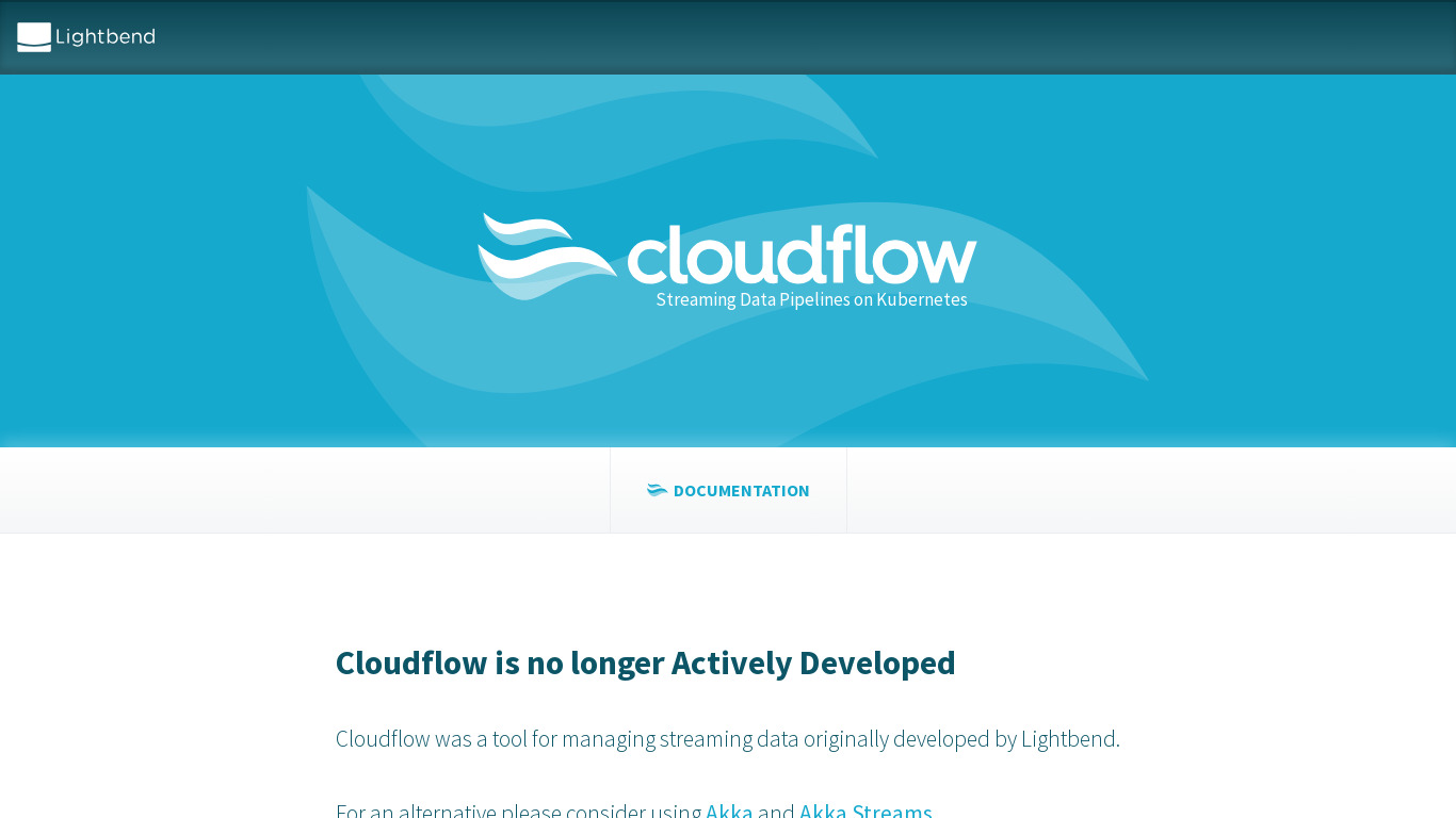 Cloudflow Landing page