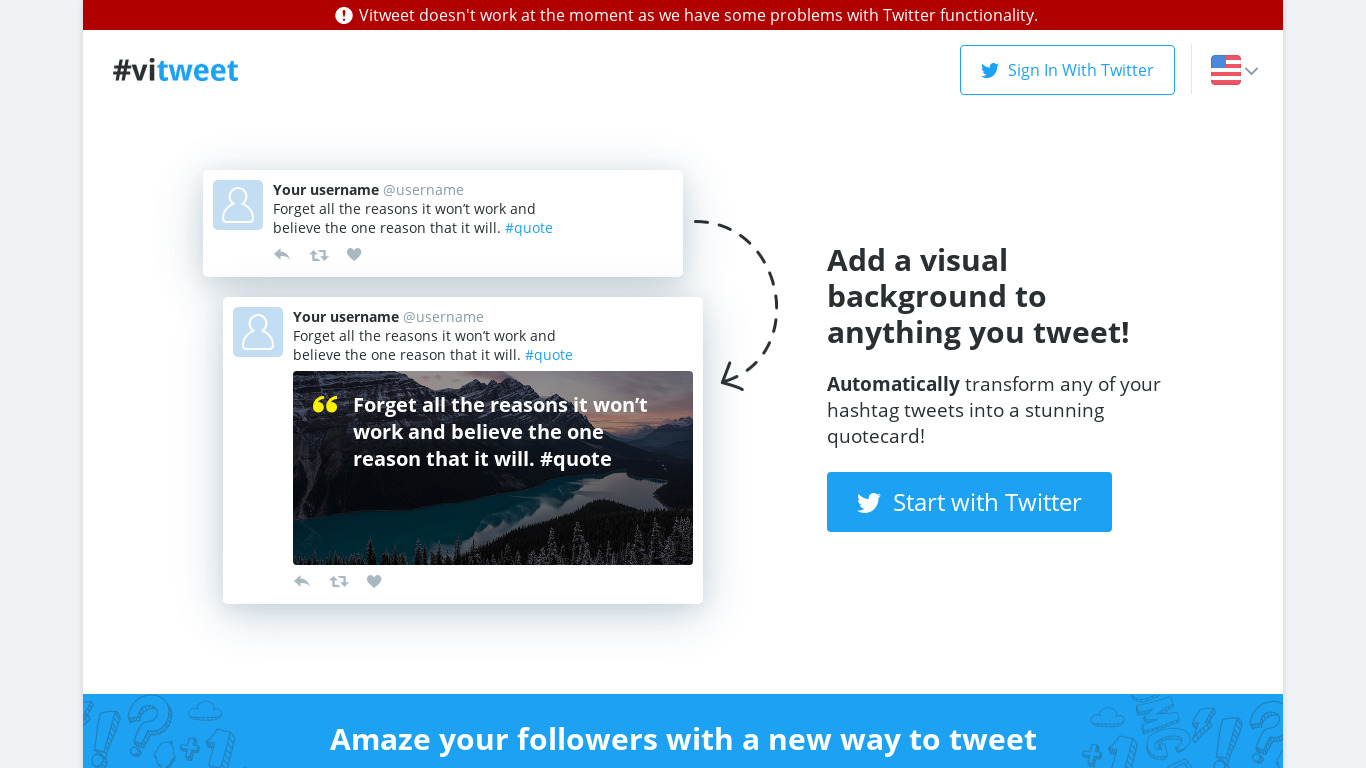 Vitweet for Twitter 👁👍 Landing page