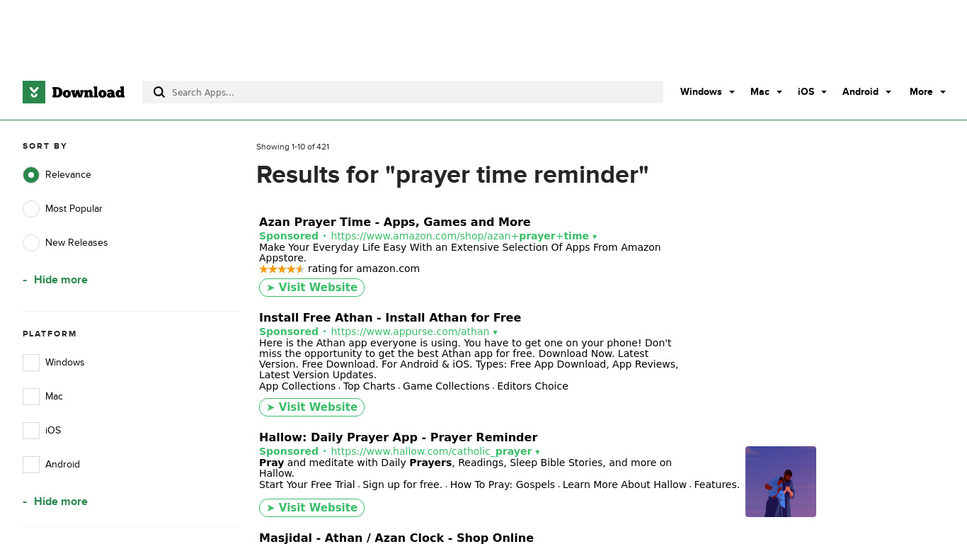 Namaz Reminder Landing page