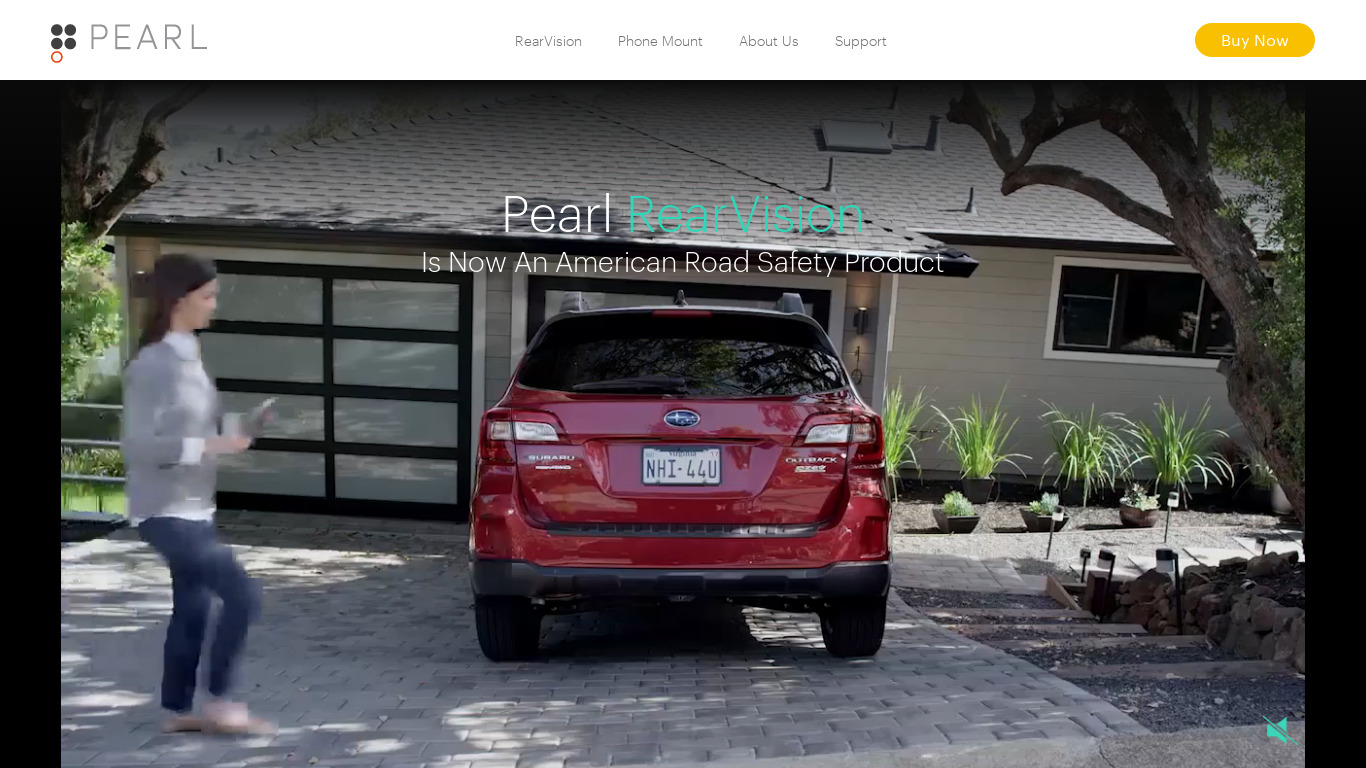 Pearl RearVision Landing page