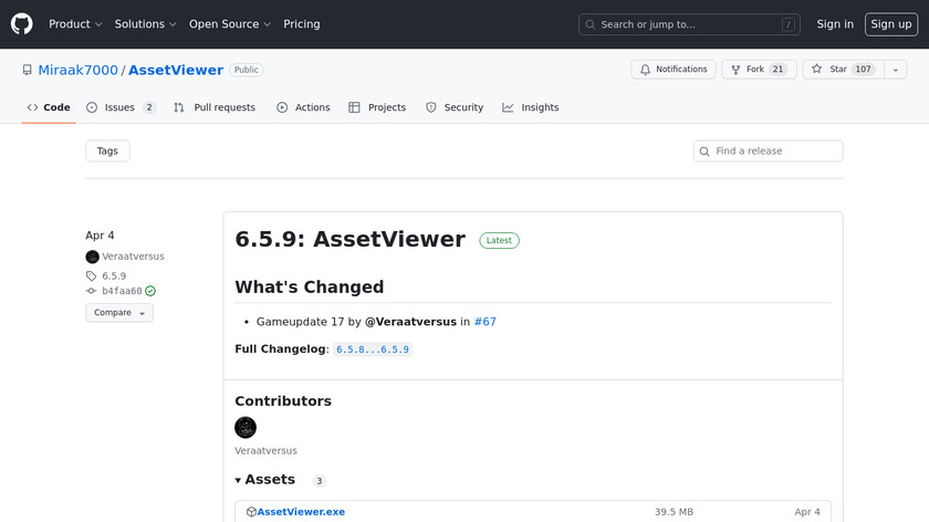 asset-viewer Landing Page