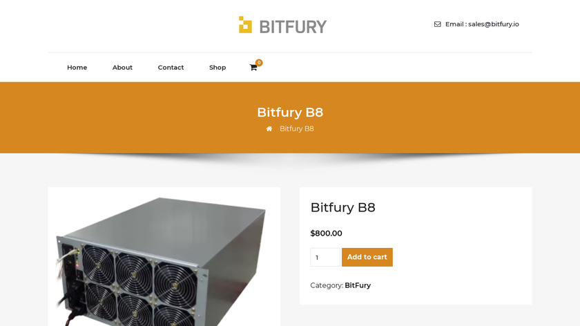 BitFury Landing Page