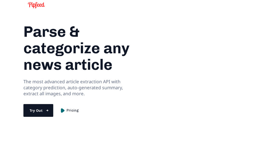 PipFeed Landing Page