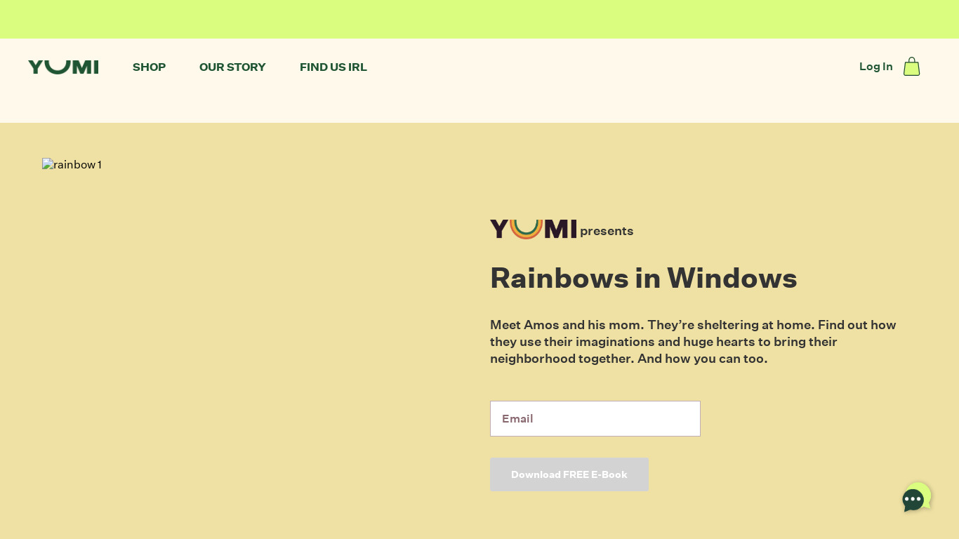 Rainbows in Windows Landing page