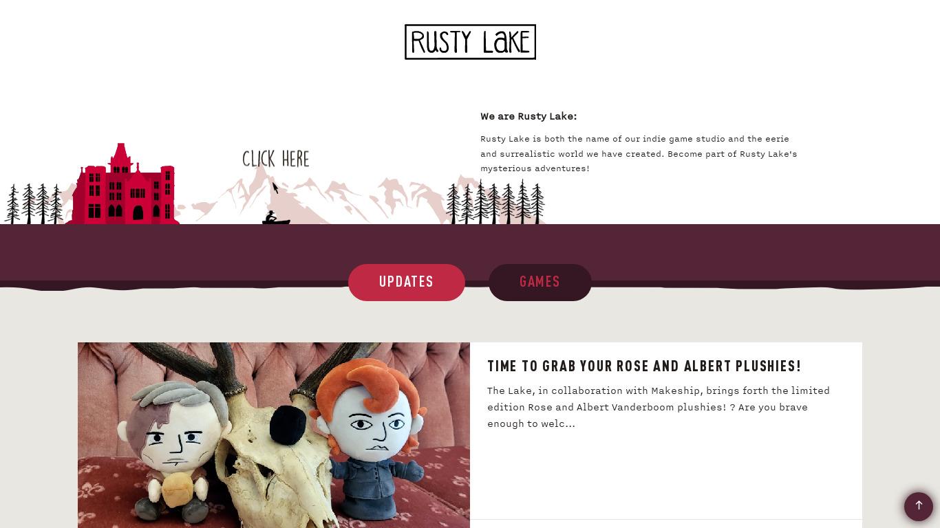 Rusty Lake Hotel Landing page