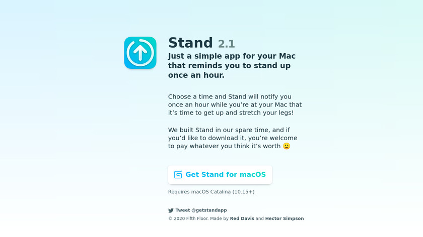 Stand App Landing Page