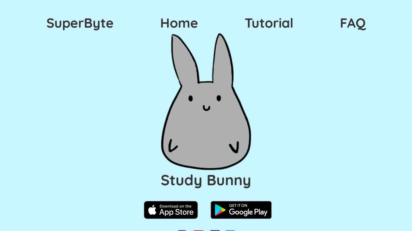 Study Bunny Landing page