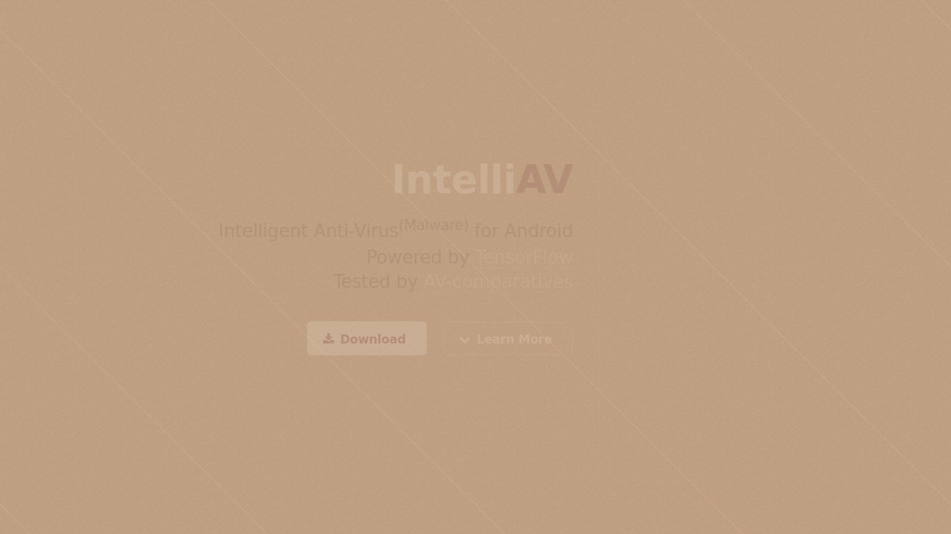 IntelliAV Landing page