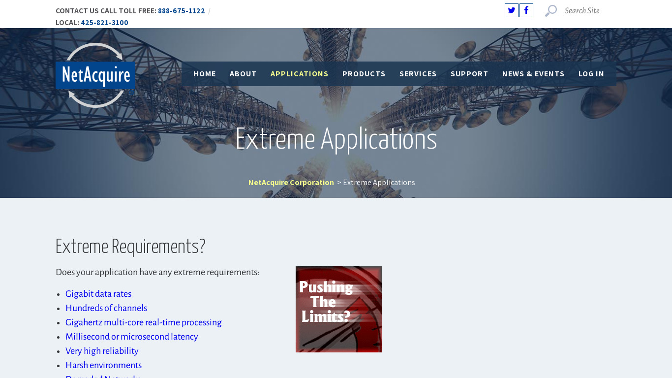 ExtremeApplications Landing page