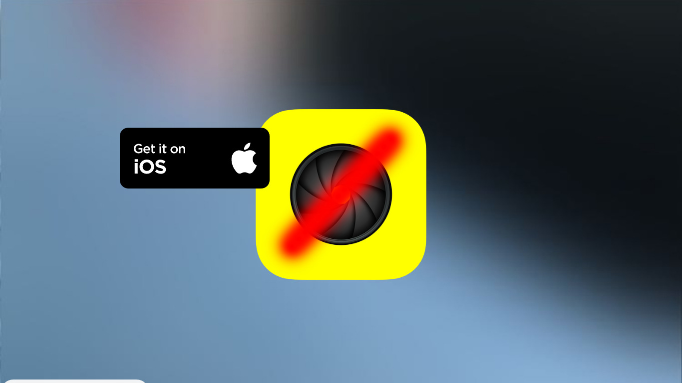 No Shutter App Landing page