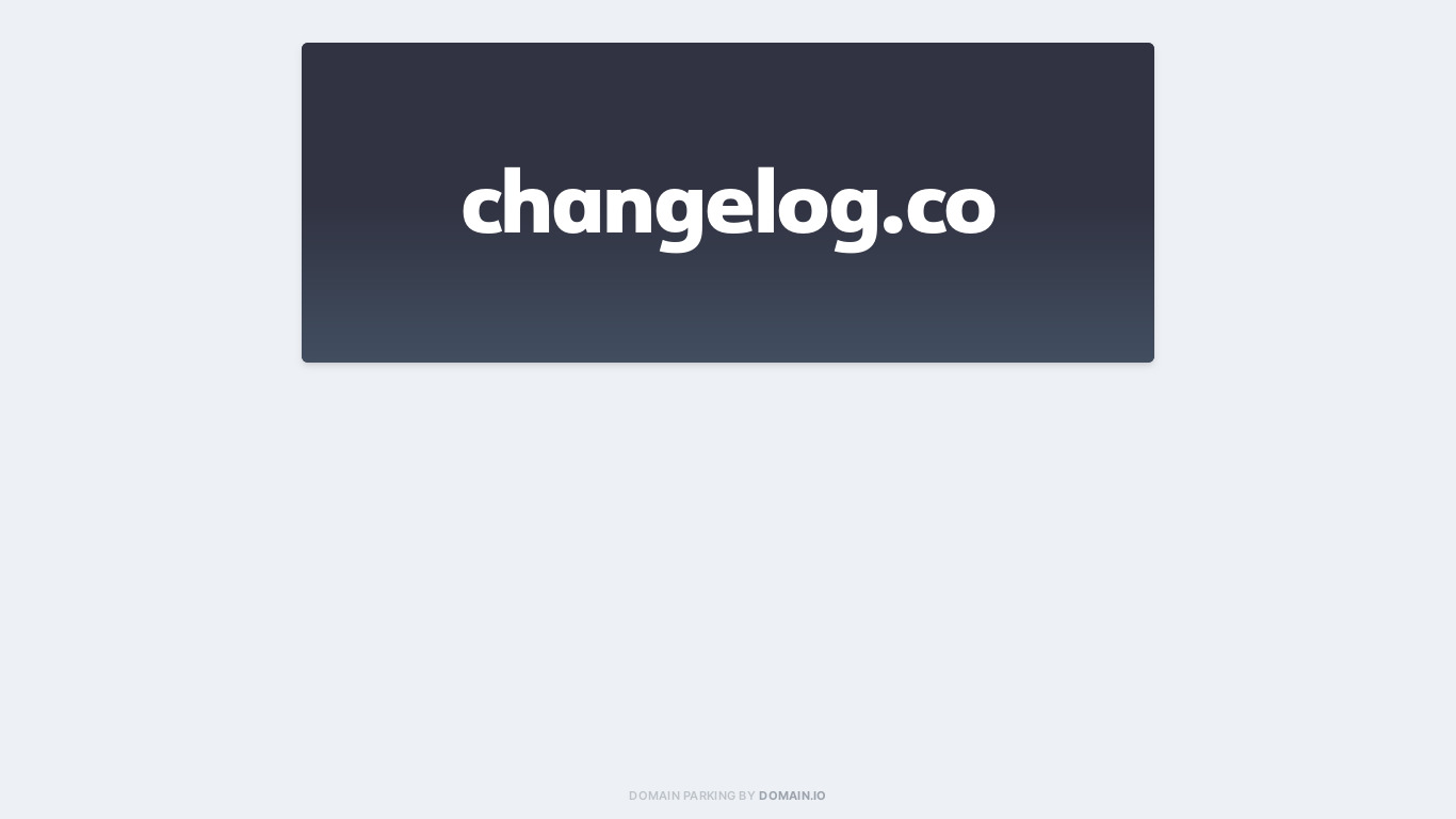 Changelog.co Landing page
