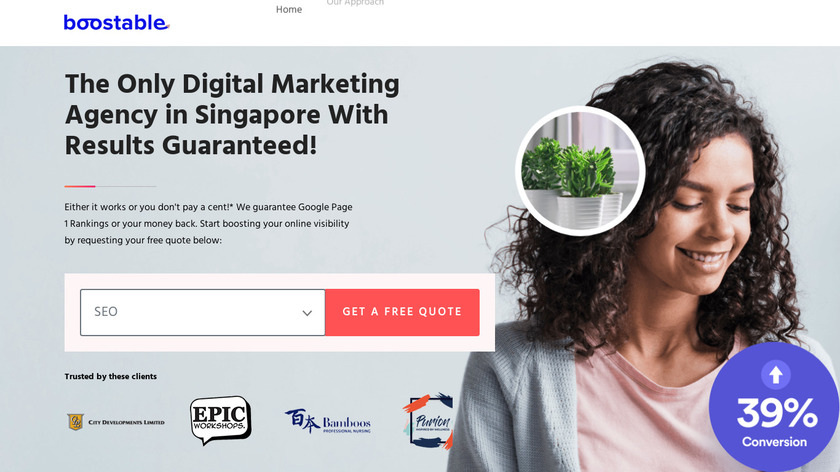 Boostable Landing Page