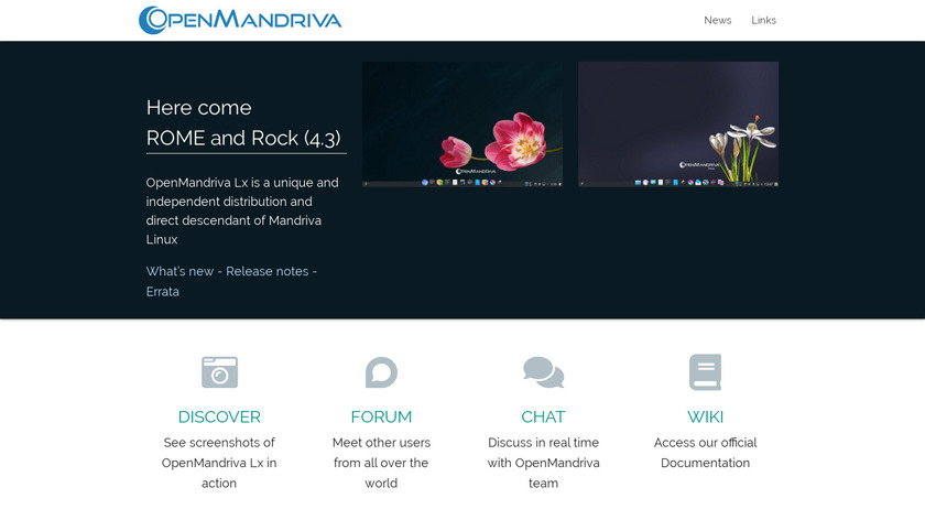 OpenMandriva Lx Landing Page