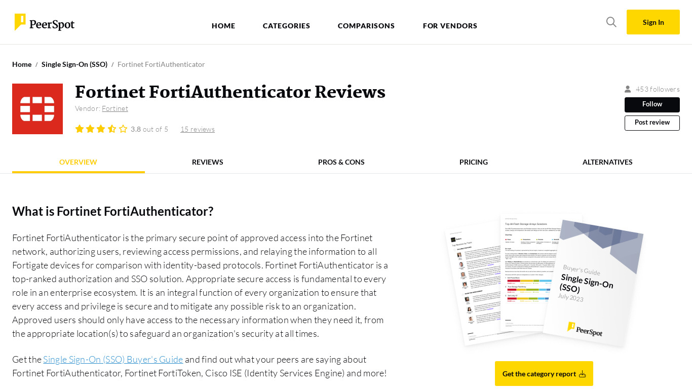 FortiAuthenticator Landing page