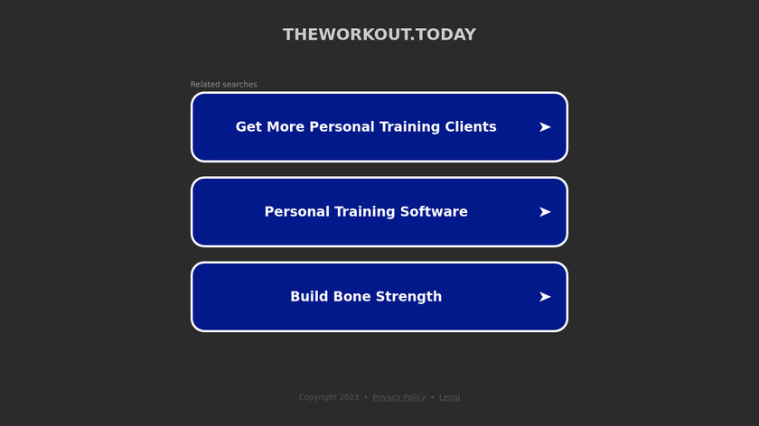 TheWorkout.Today Landing Page