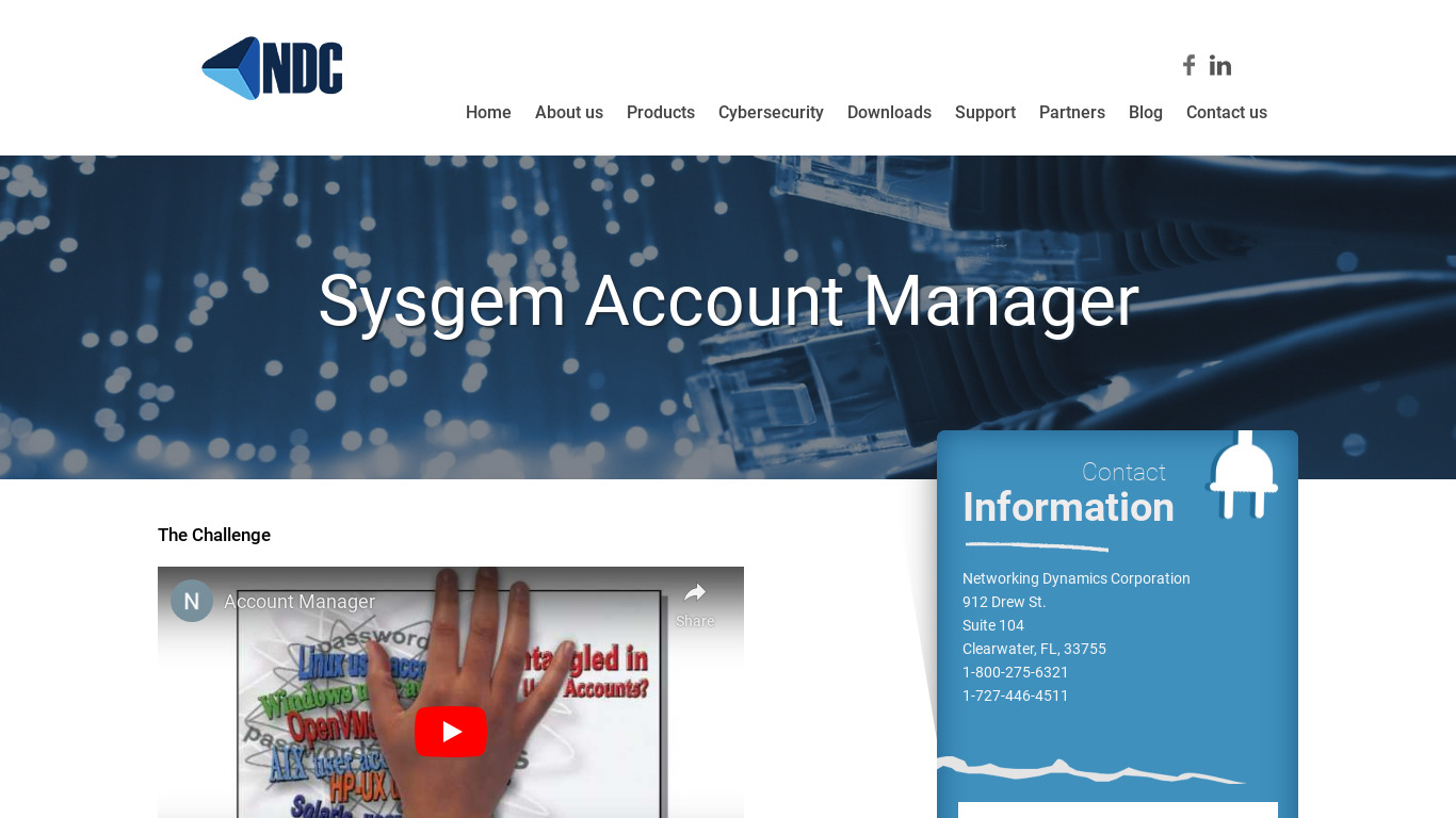 Sysgem Account Manager Landing page