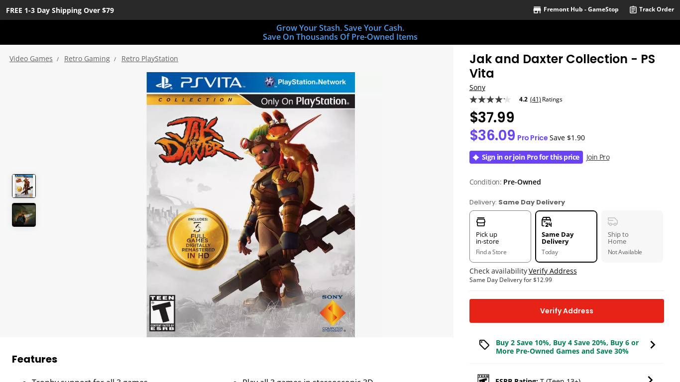 Jak and Daxter Collection Landing page