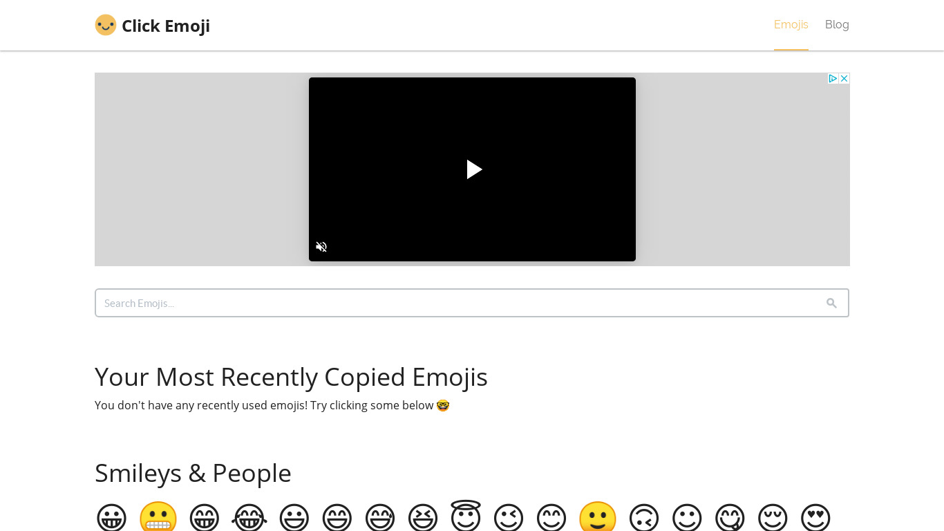 Click Emoji Landing page