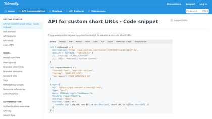 Rebrandly API image