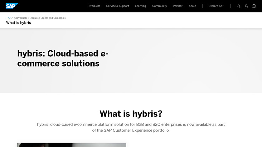 Hybris Software Landing Page