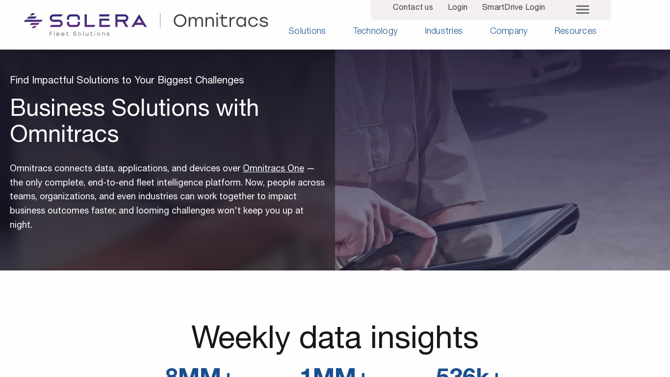 Omnitracs Fleet Management Consulting Services Landing page
