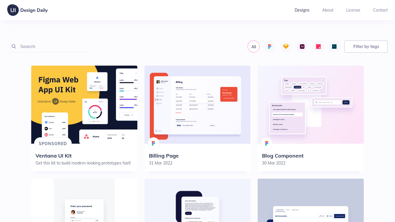 UI Design Daily Landing page